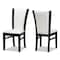 Baxton Studio Adley Modern 5-Piece Dark Brown Finished White Faux Leather Dining Set 142-8034-8026 - alternate 2